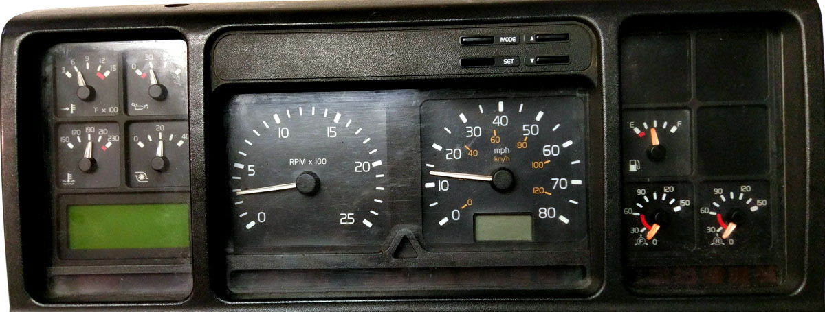 96 97 98 99 2000 01 02  VOLVO SEMI TRACTOR VNL INSTRUMENT CLUSTER REPAIR SERVICE