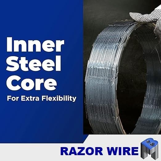 Razor Wire Galvanized Steel 18"  50 Feet Per Roll CBT-65 - 4 Rolls