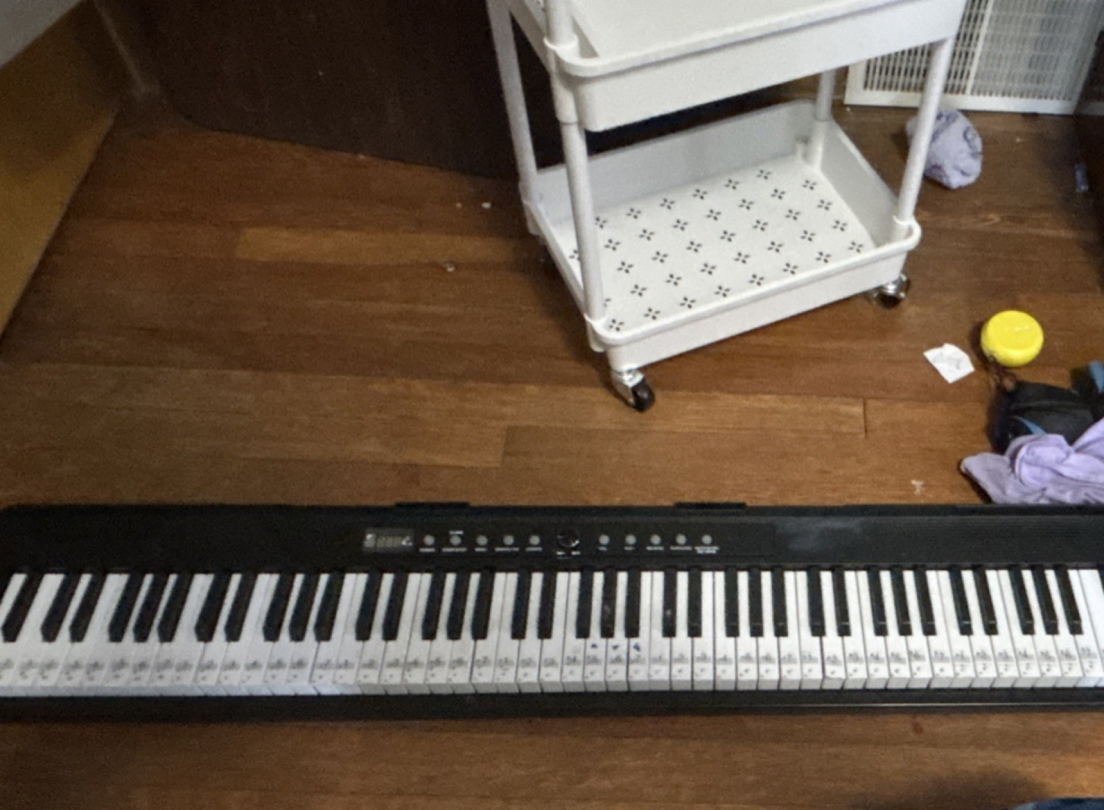 88-Key Black Electronic Keyboard Built-in Speaker Lesson Demo Volume Record