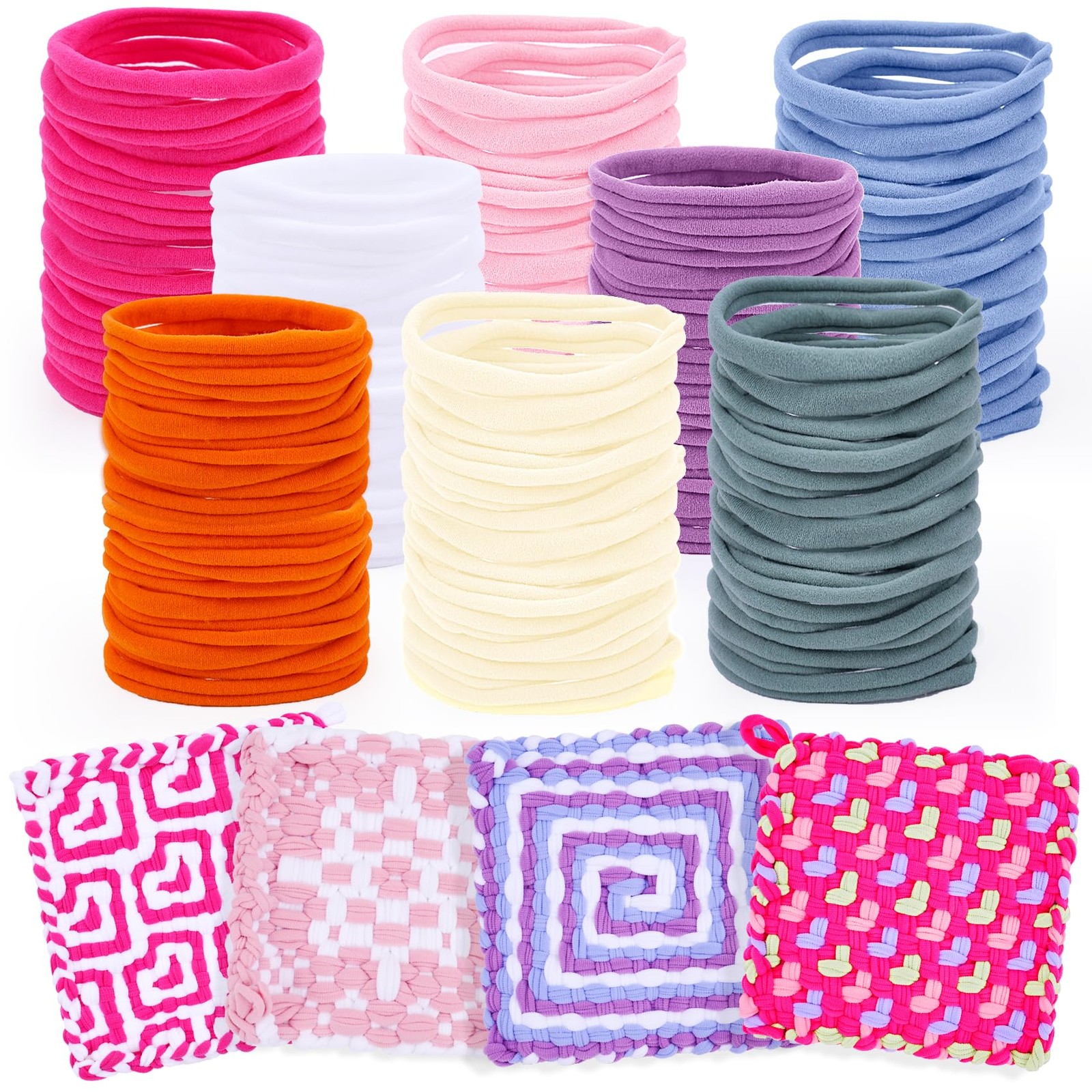 10’’ Potholder Weaving Loom Kit Refill Loops, DIY Crafts Supplies for & Begin...