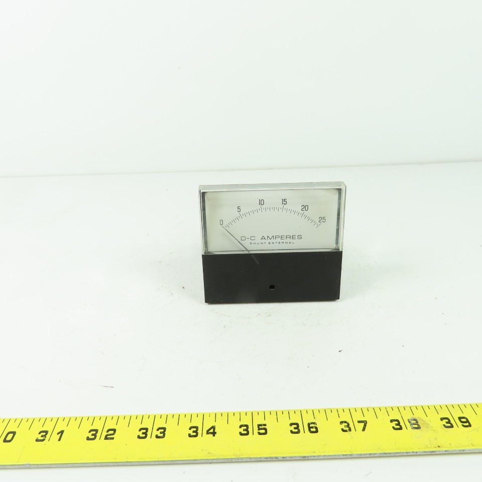 General Electric 251324ECEC7JCM 0-25 DC Amperes Millivolt Panel Meter 0-50MV