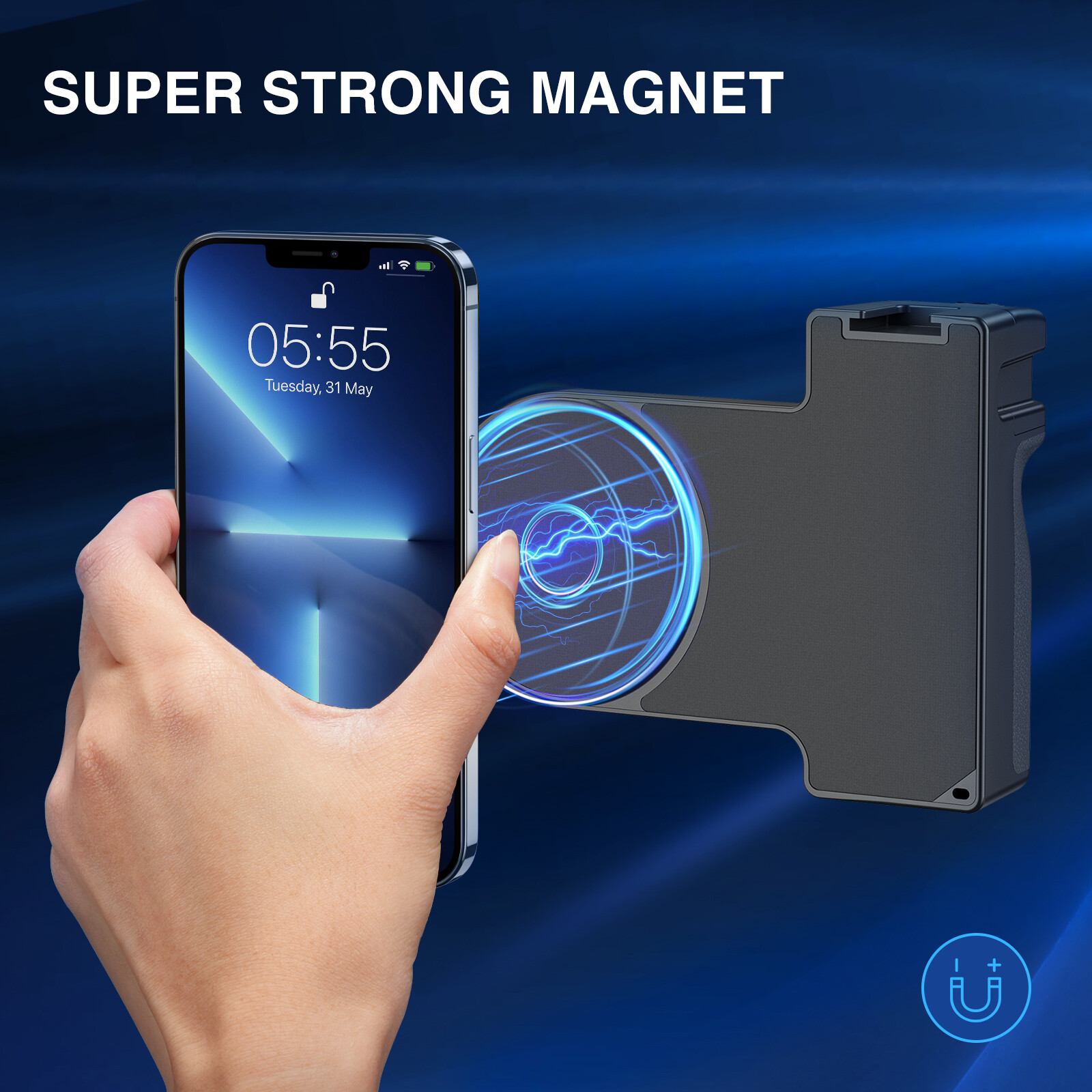 Magnetic Camera Grip for Iphone Magsafe Phone Video Shooting Handle Bluetooth Br