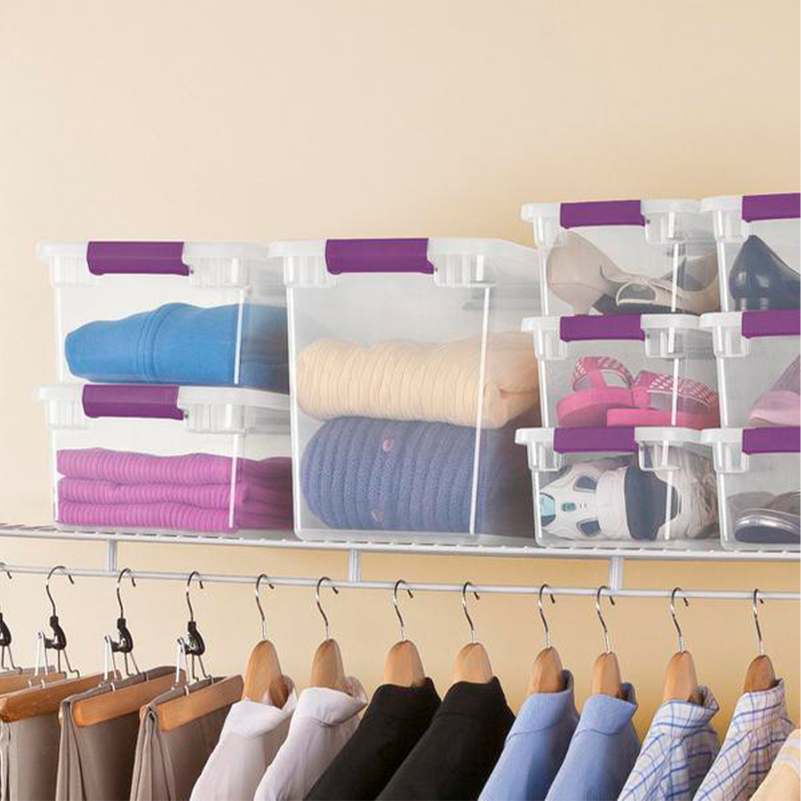 Sterilite 27 Quart ClearView Clear Plastic Stacking Storage Container (6 Pack)