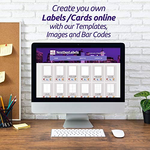– 4” x 5” Rectangular Sticker Labels for 4 x 5" - 4 Per Page 250 Sheets