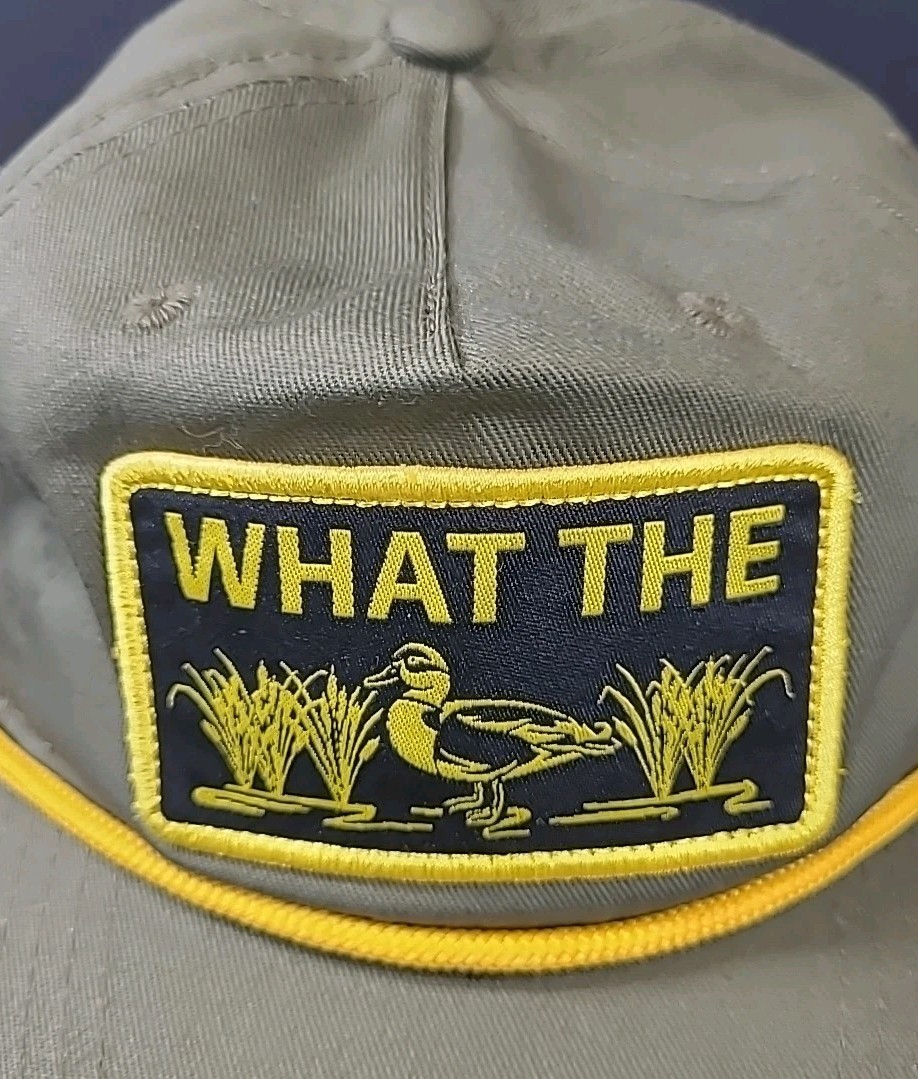 Drake Waterfowl What The Duck Rope Hat Cap Green Snapback Patch