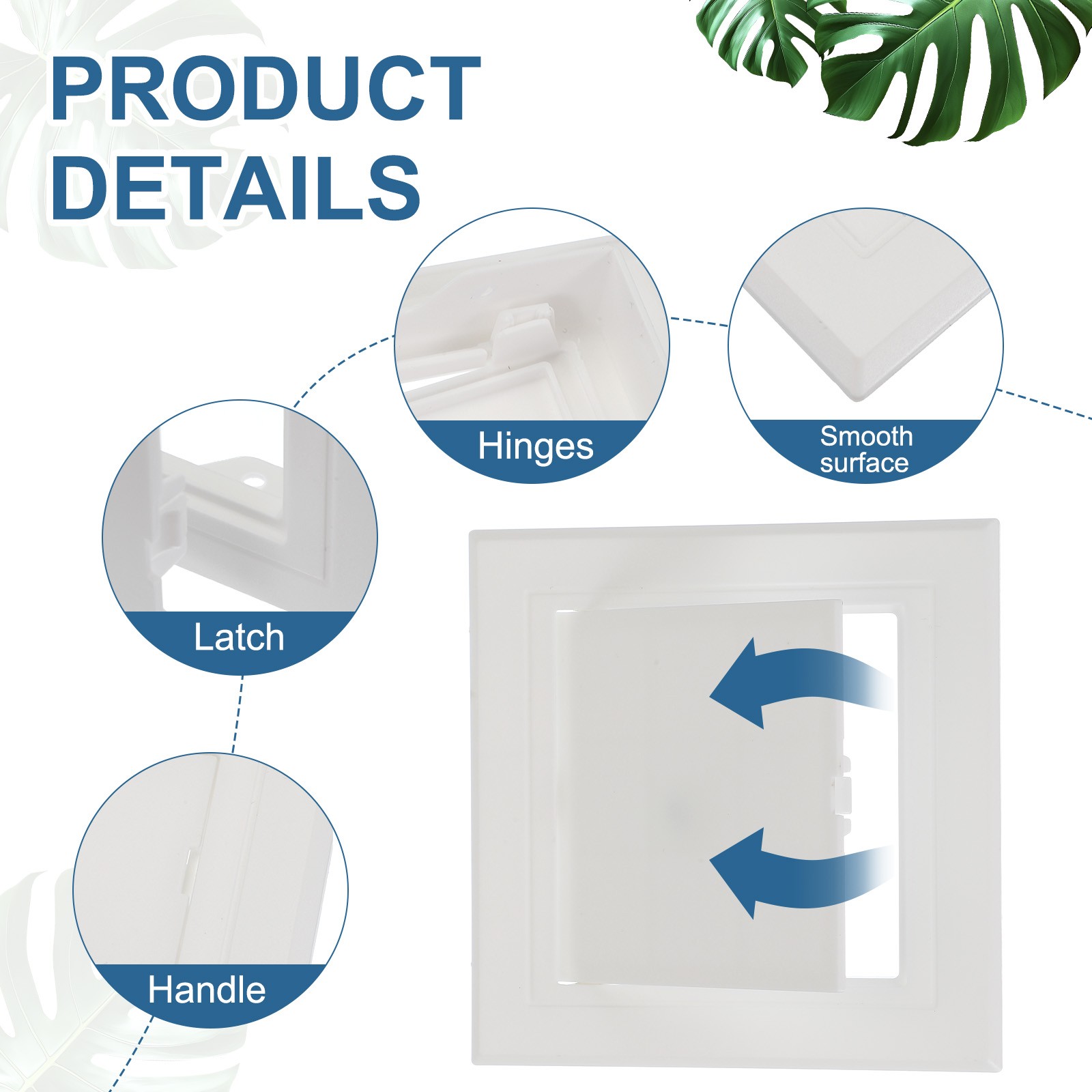 6.1x6.1 Inch(155x155mm) Removable Hinged Access Panel, 2Pcs Access Doors White