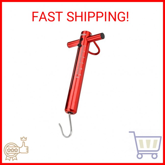 Booms Fishing TS1 Aluminum Tube Fishing Spring & Hook Scale 25LB/11KG