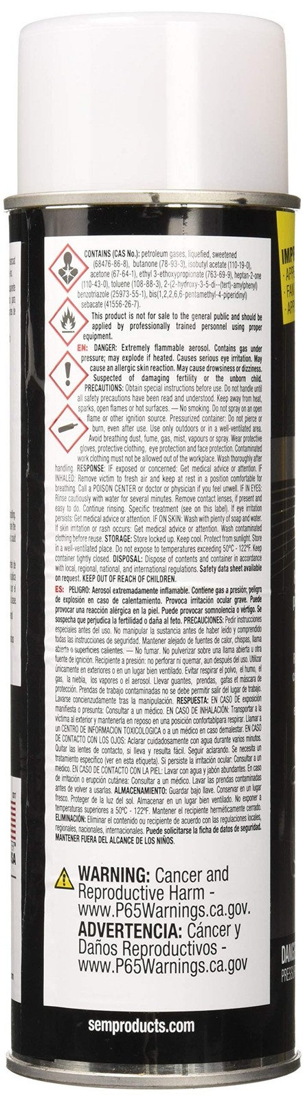 SEM 40913 1K HS Semi-Gloss Clear Coat, 14.9 oz