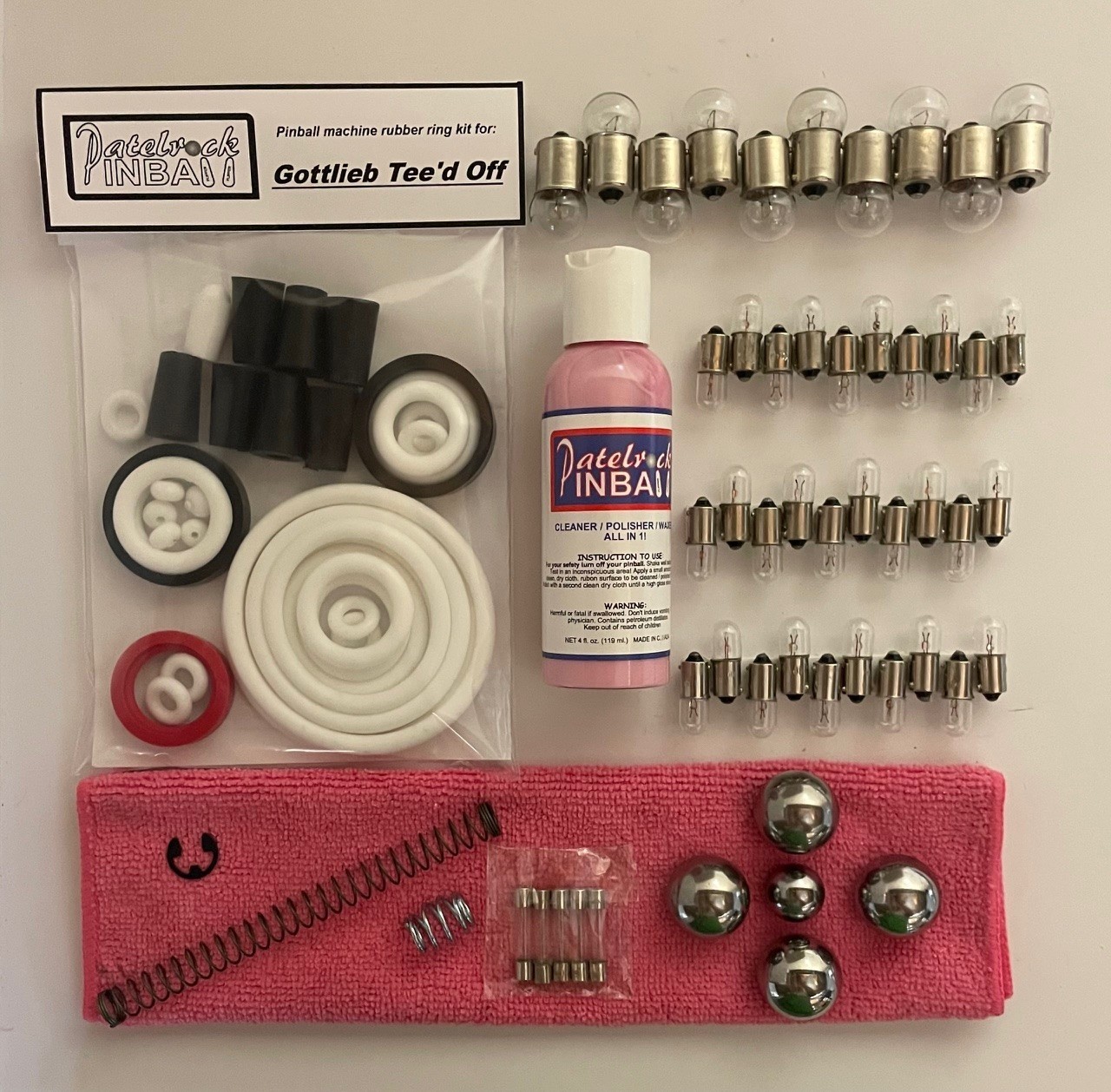 1993 Gottlieb / Premier Tee'd Off Pinball Machine Maintenance Tune Up Kit