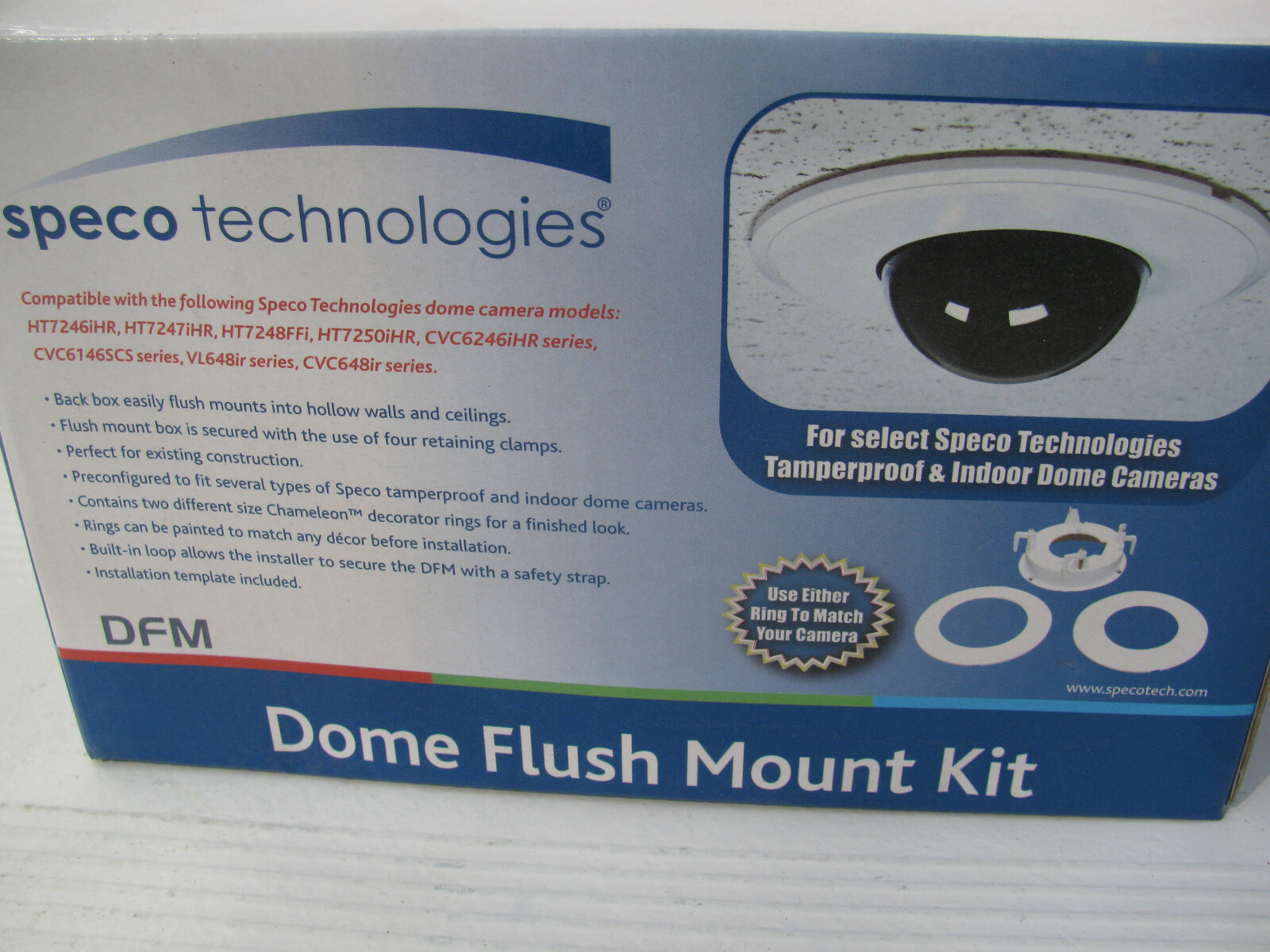 Speco Tecnologies Flush Mount Kit Dome Camera for HT7246iHR HT7247iHR VL648 ++