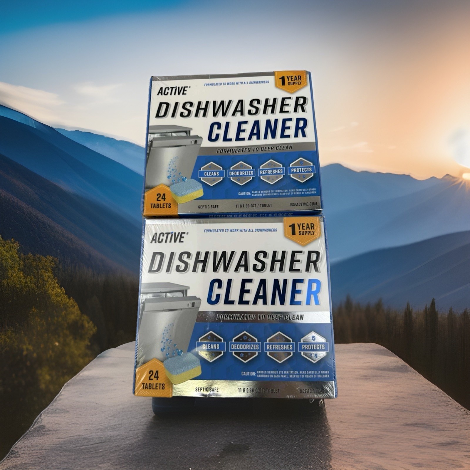 2x Dishwasher Cleaner And Deodorizer Tablets 24 Pack Deep Cleaning Descaler Pods
