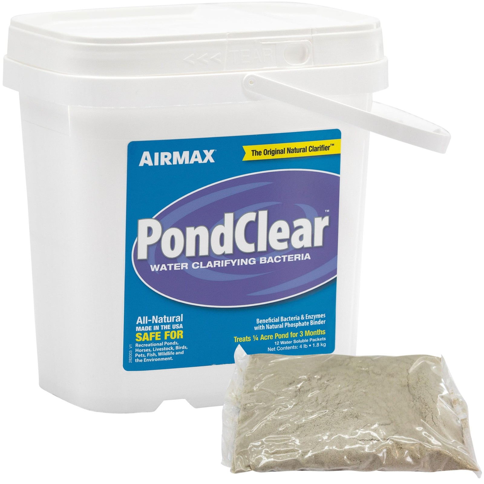 Airmax PondClear Packets, Beneficial Bacteria  Enzyme Clarifier Treatment with