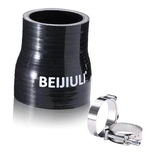 High-Temp Silicone Reducer Coupler Hose with T-Bolt ID 1.25" to 1" Straight