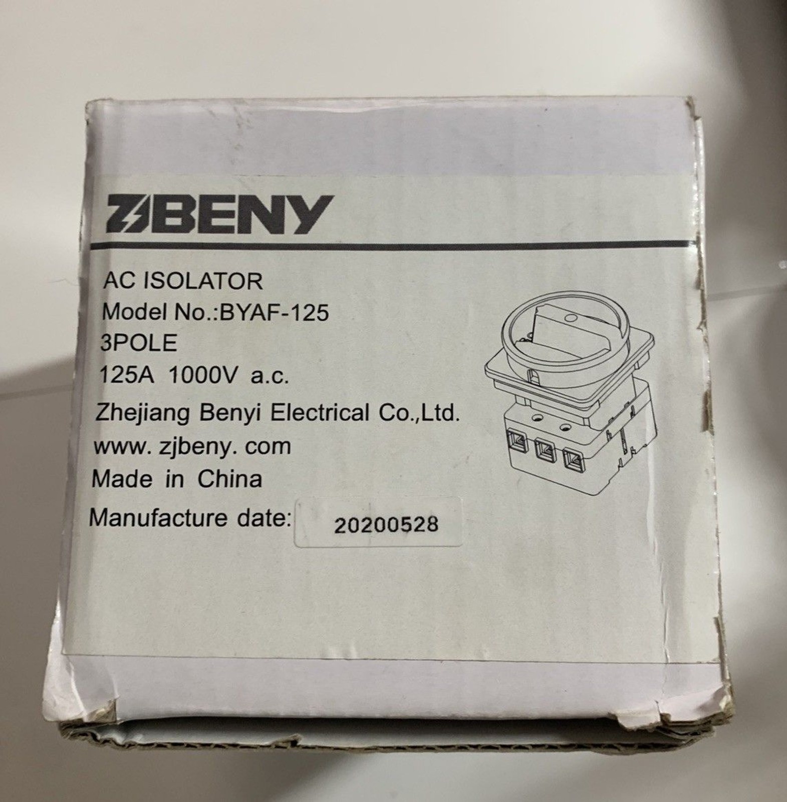 Beny BYAF-125 AC Isolator, AC Isolator Switch NEW!