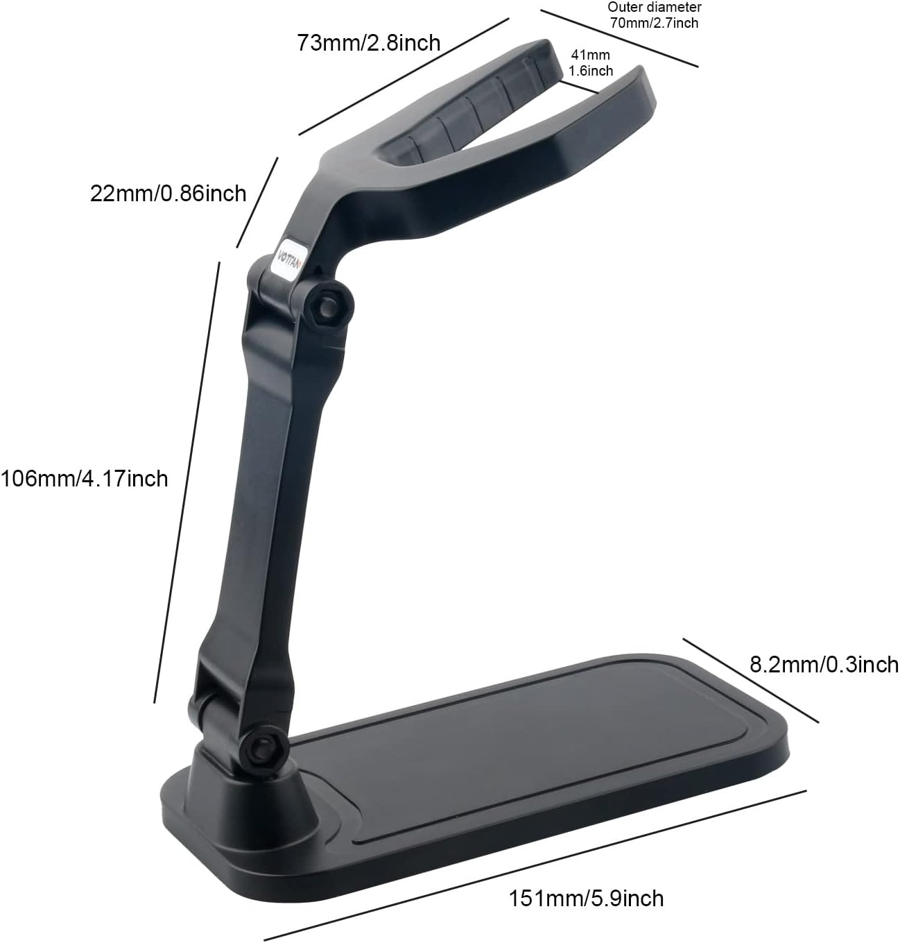 Universal Barcode Scanner Stand, Free-Installed Foldable Barcode Reader Hodlder