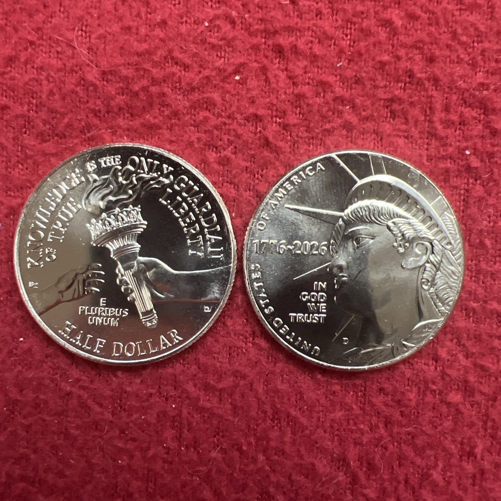2026 P&D Semiquincentenial Half Dollar 2 Coin Set