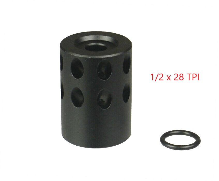 Black Ruger .22LR Mark IV 22/45 Lightweight Muzzle Brake Compensator 1/2x28 TPI