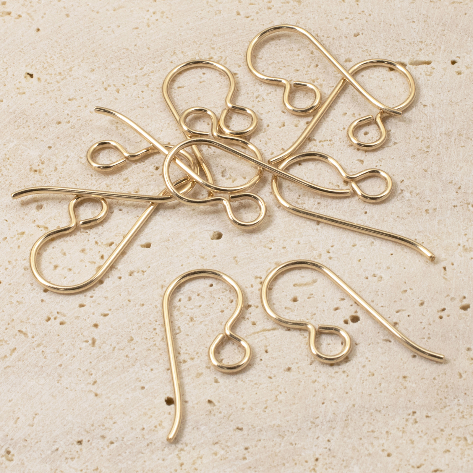 10 Premium Gold Filled Ear Wires - Regular Loop - 14/20 Gold Filled - USA Made