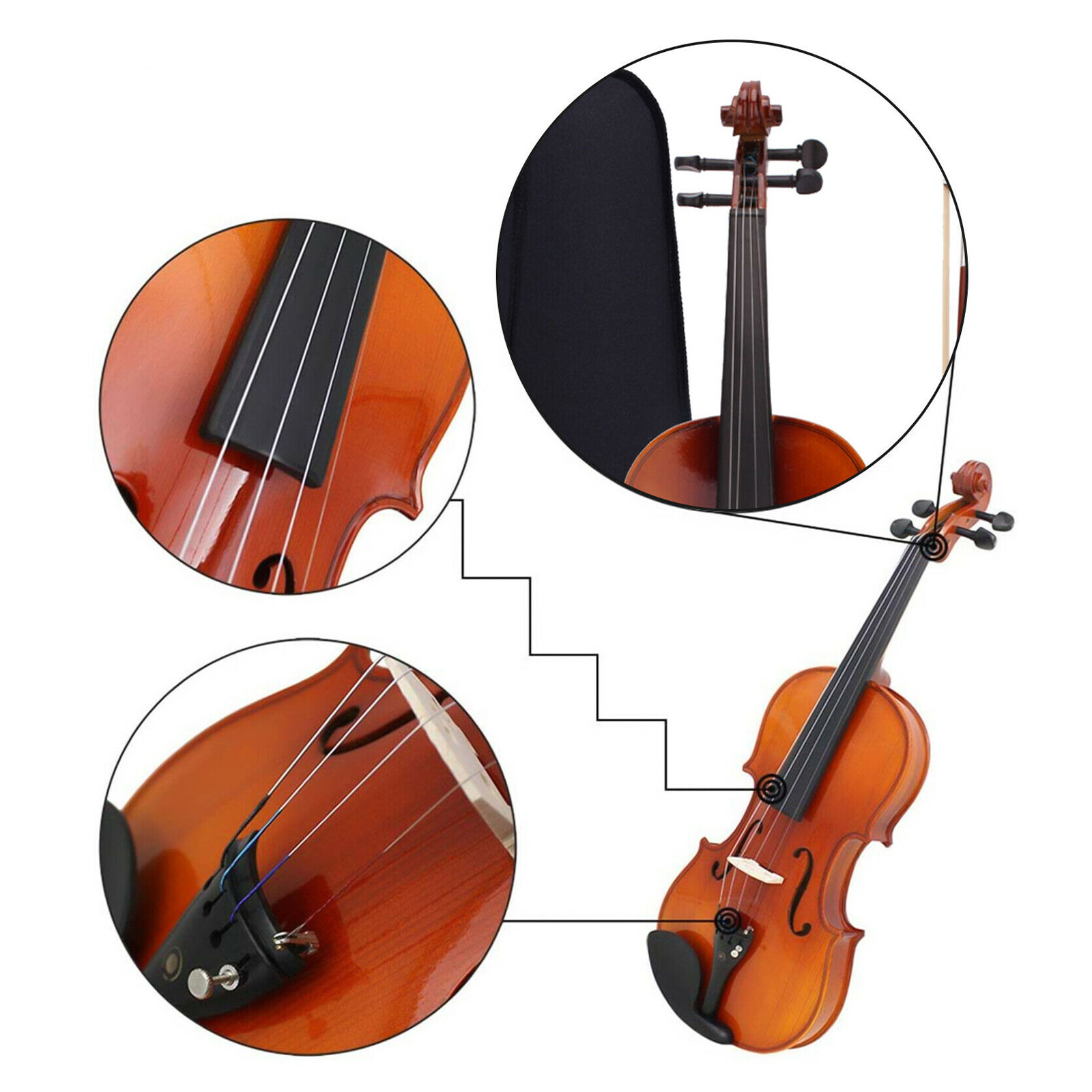 Full Set Violin Strings 4/4 3/4 Violin String Steel Strings G D A E Strings Y5I1