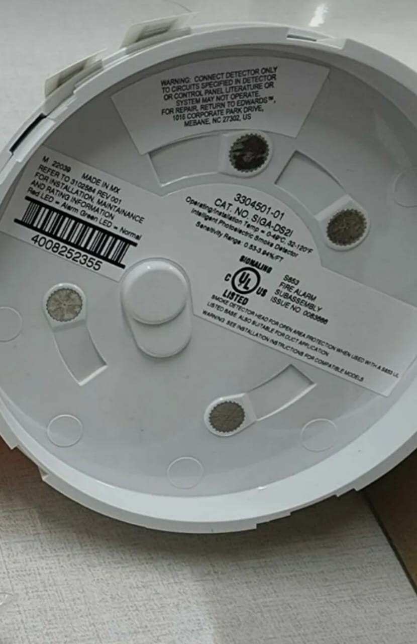NEW EDWARDS EST SIGA-DS2l OPTICAL SMOKE DETECTOR FIRE SAFETY FAST FREE SHIP