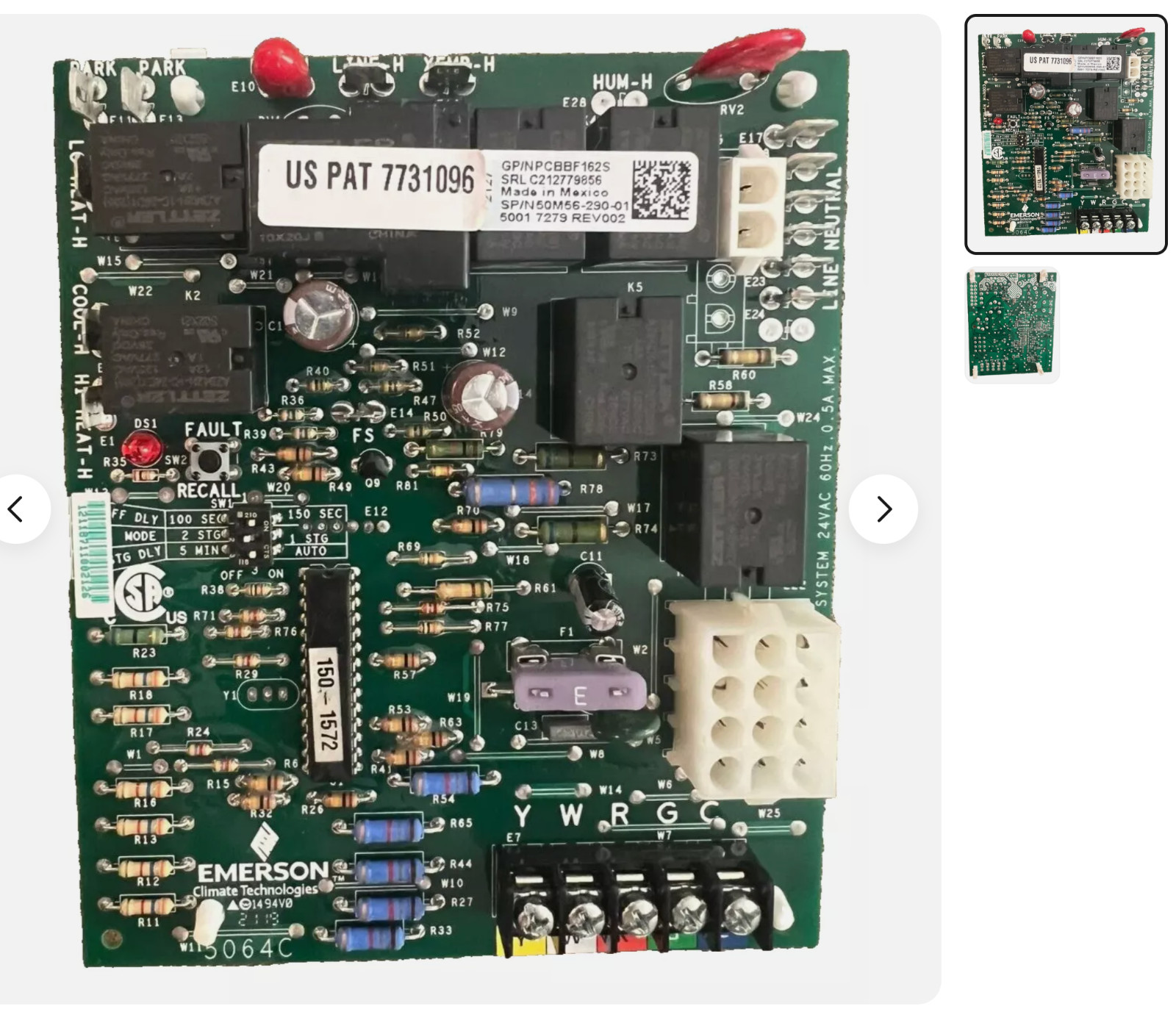 PCBBF162S w/NEW MOUNTING PEGS GUARANTEED OEM PART Control Board 50M56-290-01