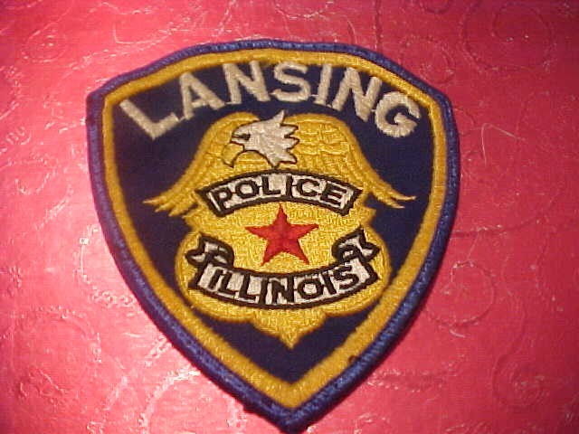 LANSING ILLINOIS POLICE PATCH SHOULDER SIZE USED TYPE 1