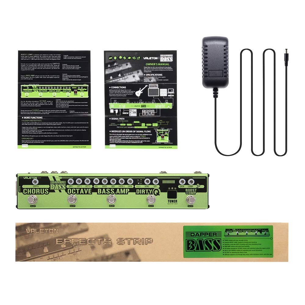 VALETON Dapper Bass + 10 ft Cable Bundle DI Preamp Stage Session Gigging...