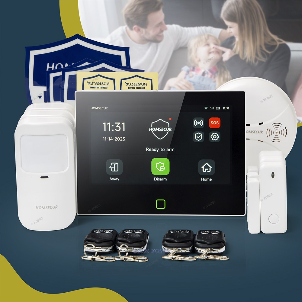 HOMSECUR Wireless WIFI 4G GSM LCD Home Security Alarm System+Pet-Immune/Friendly