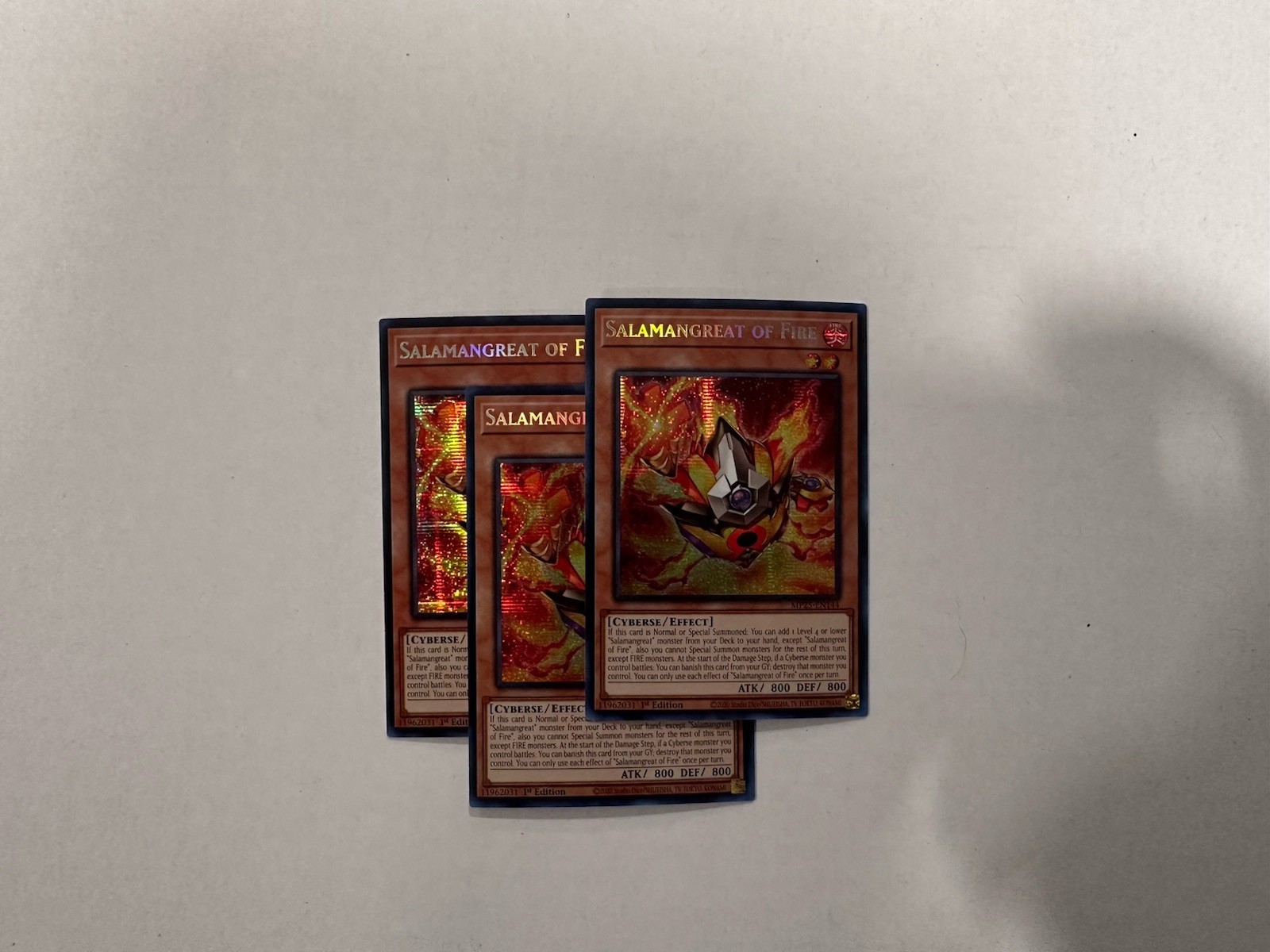 Yugioh 3x Salamangreat of Fire MP25-EN144 Prismatic Secret Rare 1st Ed Near Mint