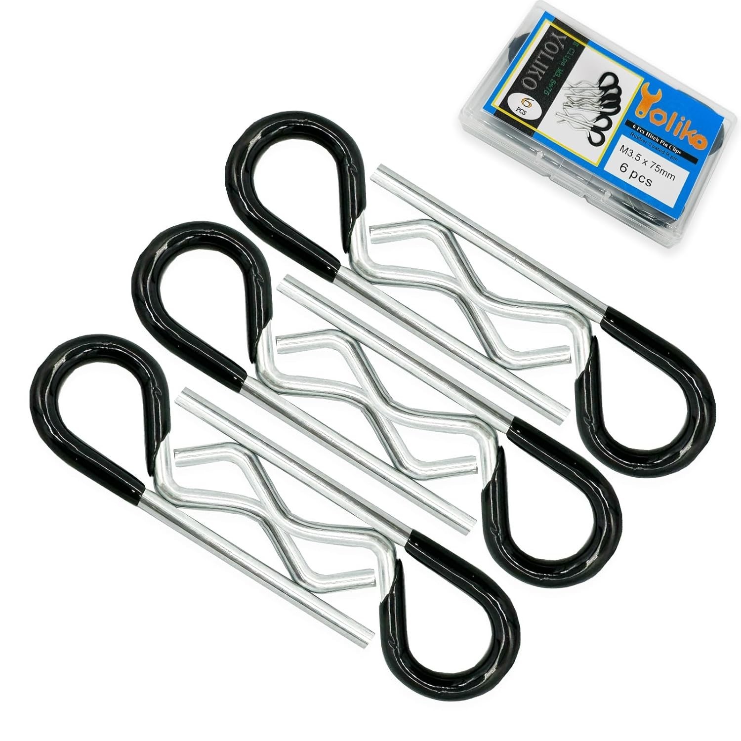 6 Pcs Heavy Duty Hitch Pins Clip R Clips Cotter Pin M3.5X75Mm