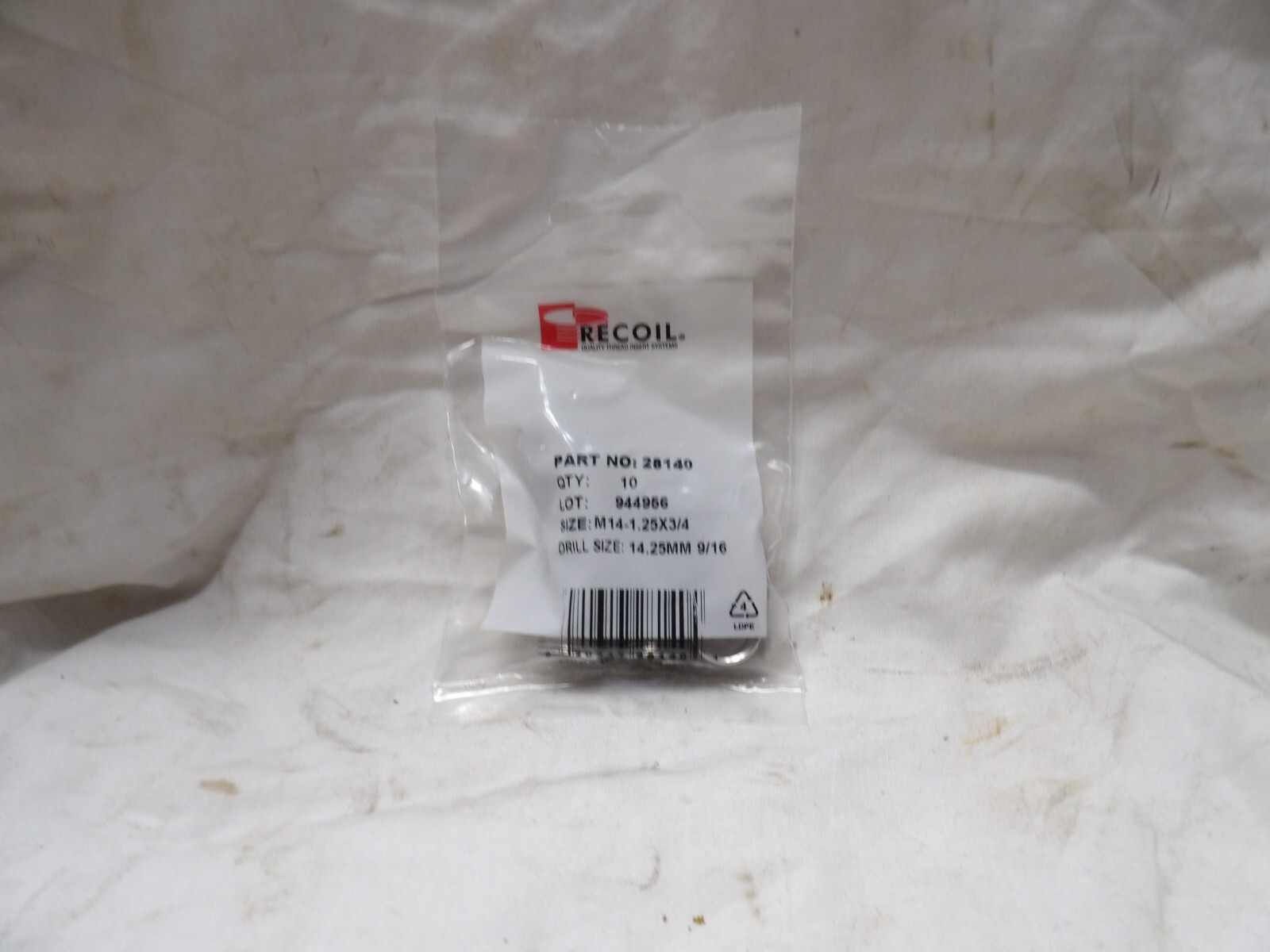 Recoil #28140 Thread Insert M14-1.25 x 3/4 (Pkg of 10)