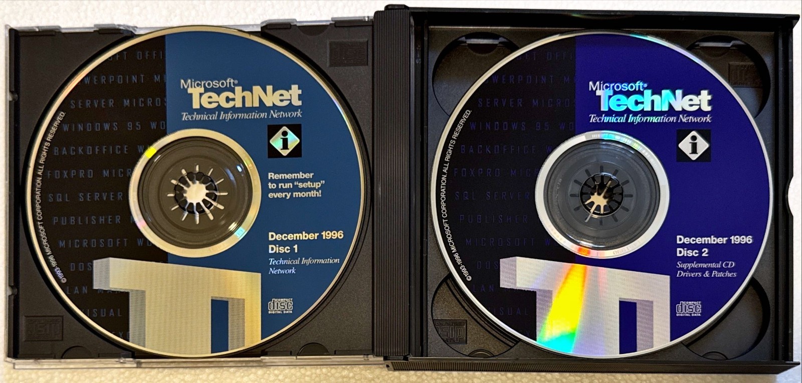 Microsoft TechNet December 1996 Volume 4, Issue 12, 3-CD Set - Excellent