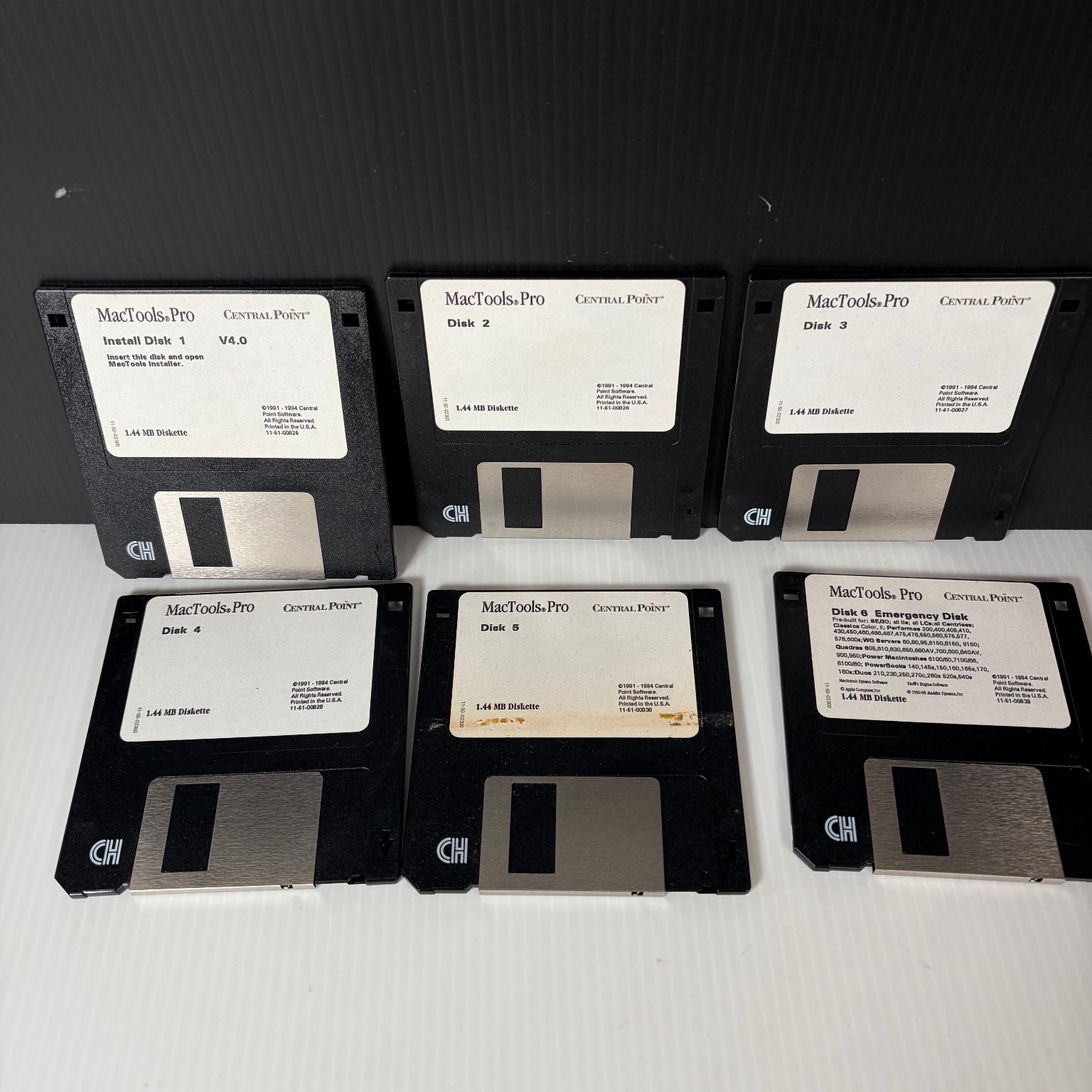 Central Point MacTools Pro Version 4 for Macintosh 3.5" Floppy Disk Set of 6