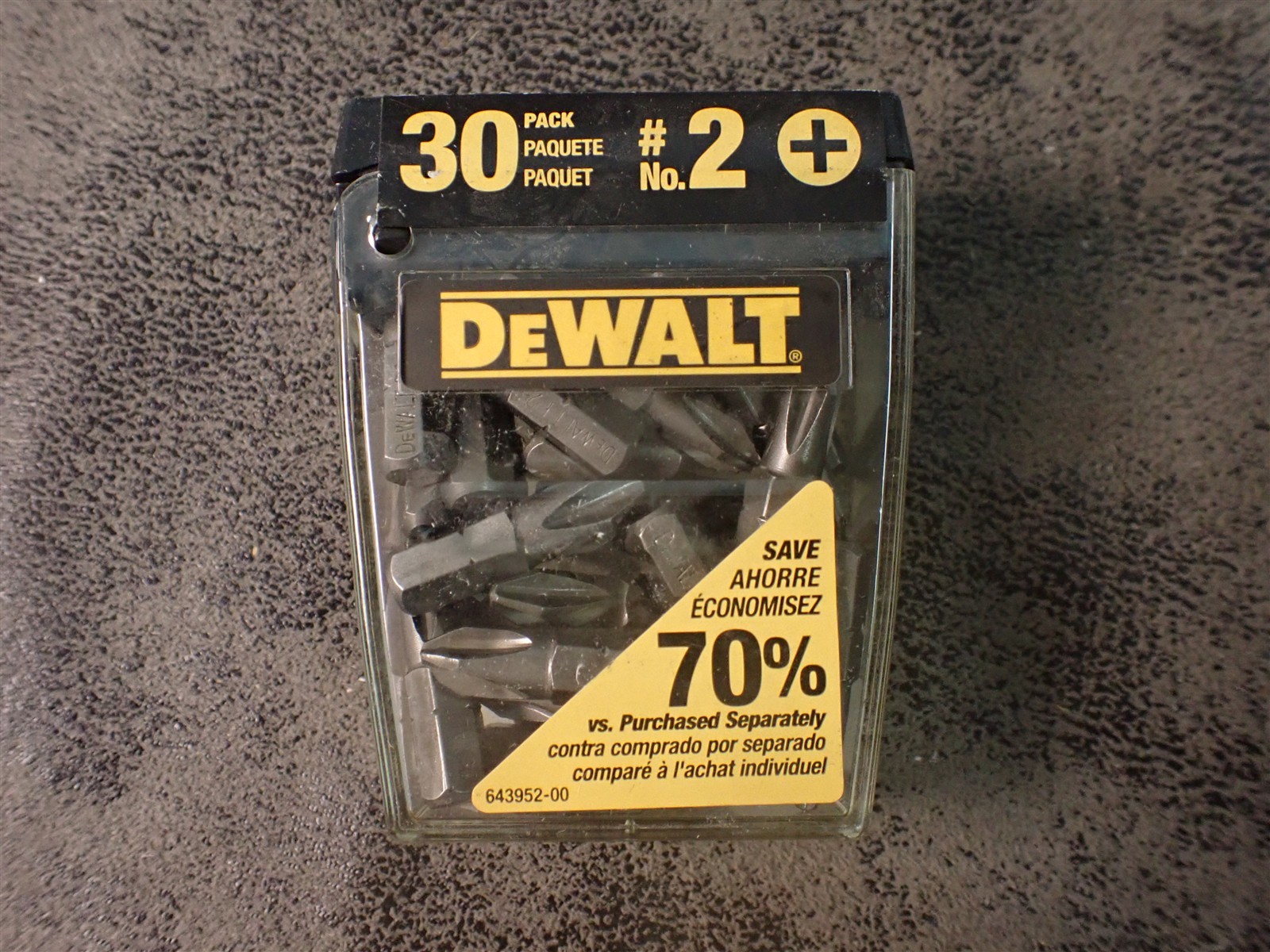 (30 Pack) NEW DeWalt DW2002B30 #2 x 1" Phillips Bit Tips (BN225)