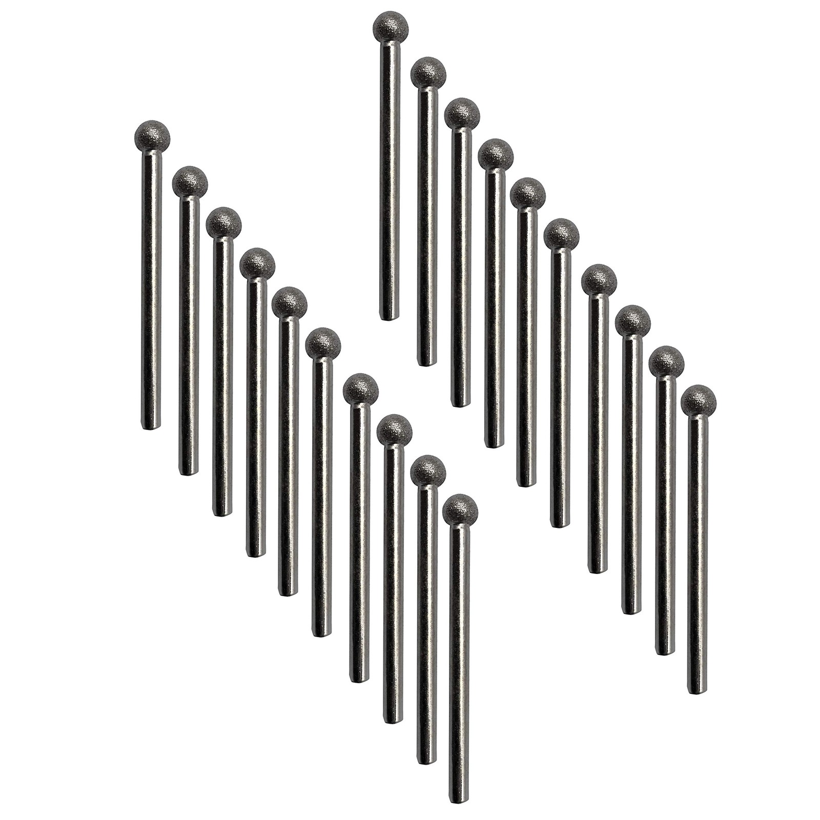20Pcs Diamond Mounted Point, 5mm Ball Head, 3mm Shank, Diamond Grinding Bit R...