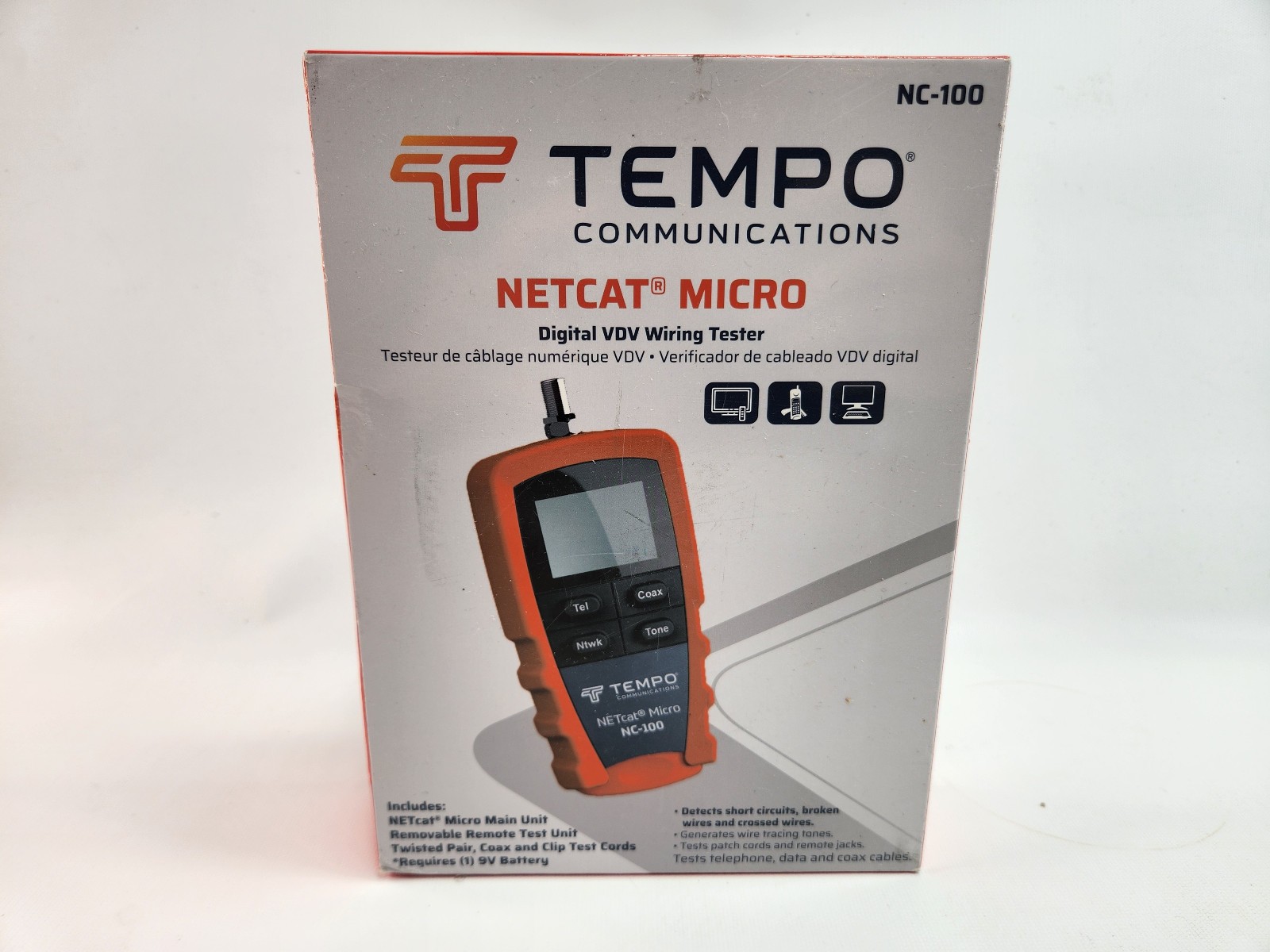 Tempo NETcat Micro NC-100 Cable Tester RJ45 Ethernet Network Tester NEW
