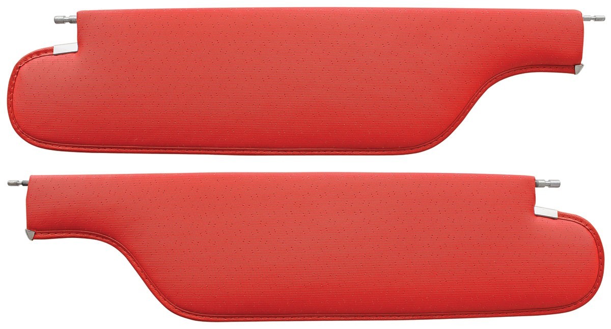 1964 Chevelle Convertible Sunvisors red pair  vinyl