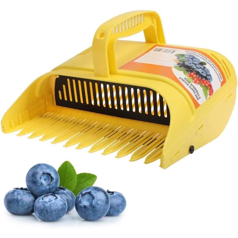 Berry Picker Rake  Comb Teeth, Light Handle & Large Basket for Harvesting Want