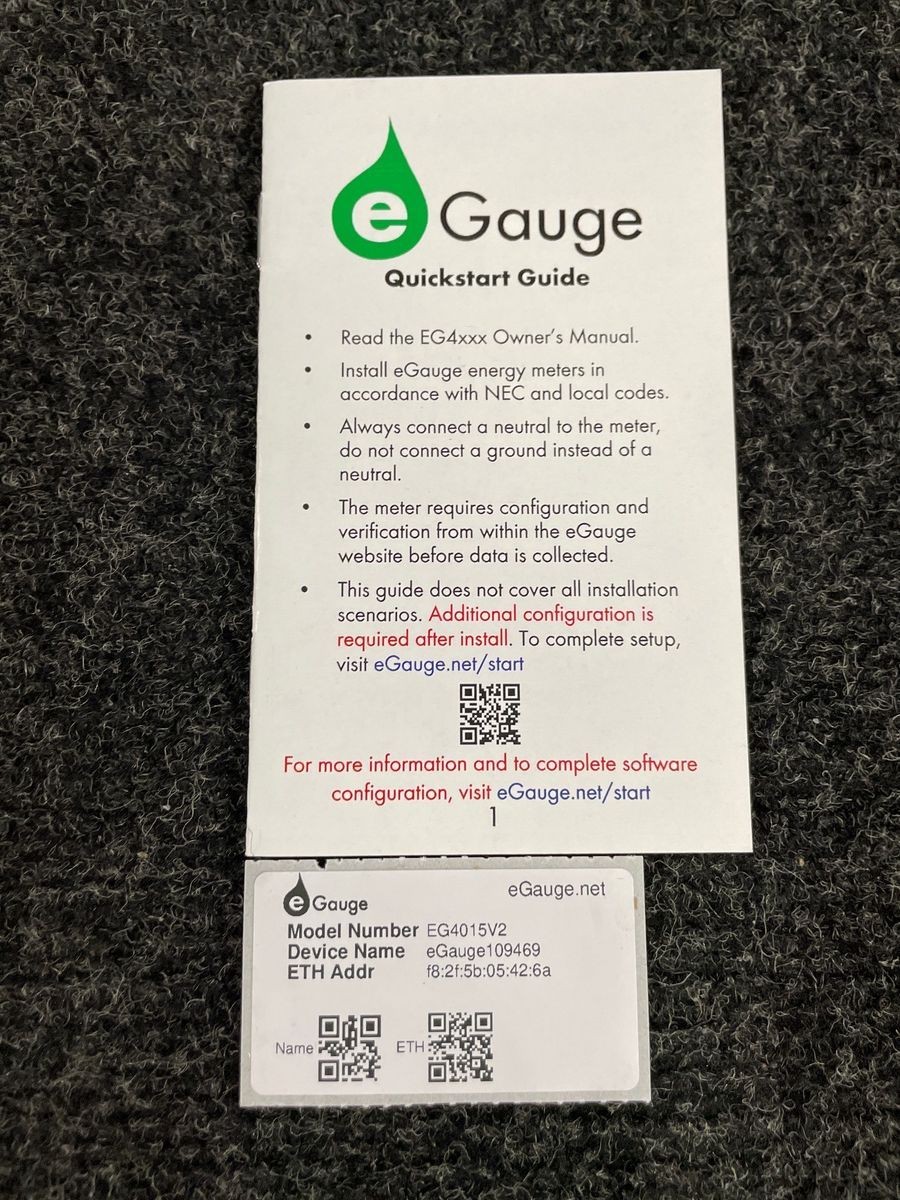 EGAUGE EG4015V2 Energy Meter And Data Logger