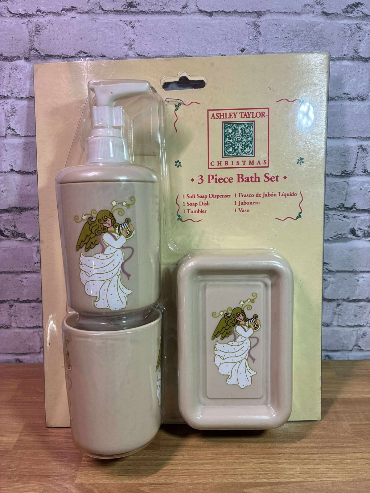 Ashley Taylor Bathroom Set Christmas Angel 3 Piece Bath Set Brand ~New~