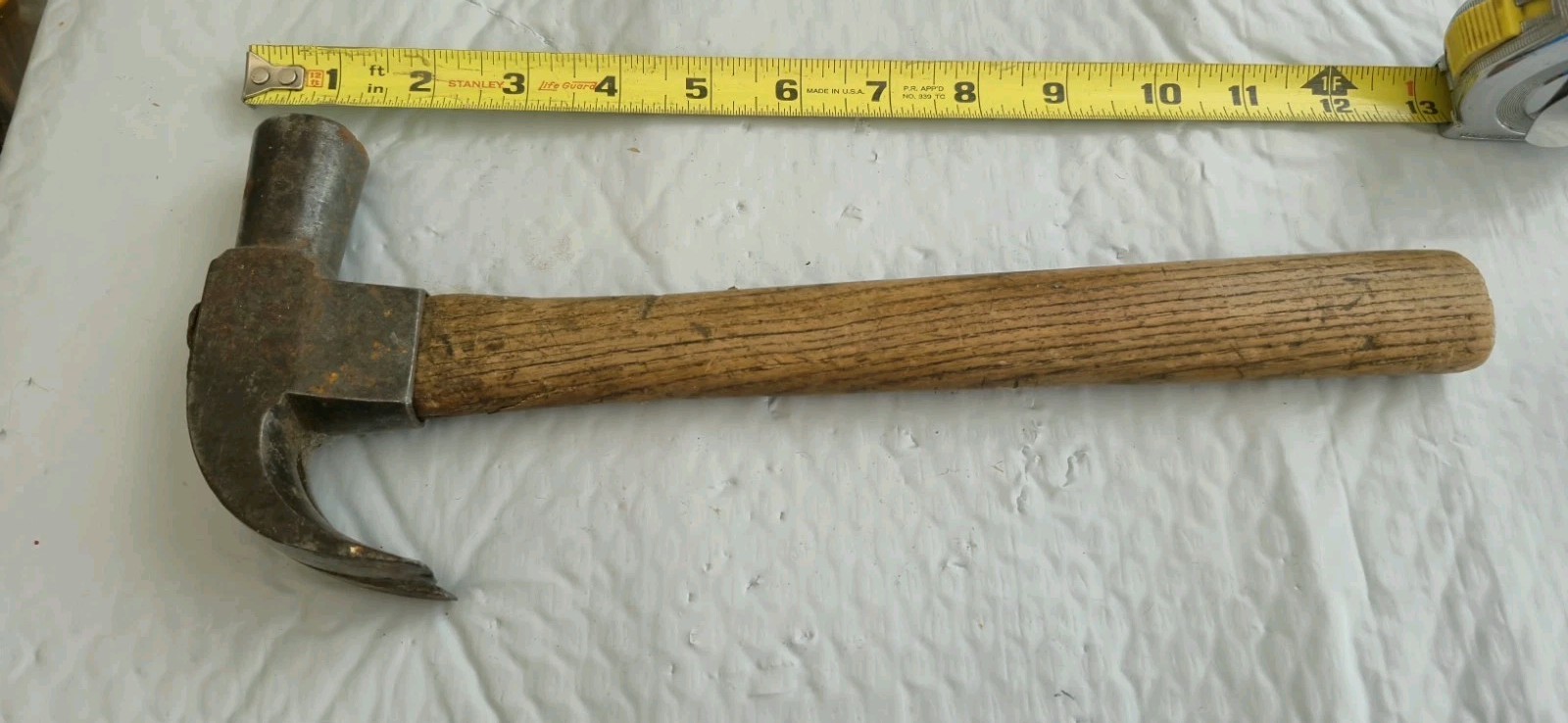 Antique (Cheney Type) Cast Steel Claw Hammer. Marked Can't Read It