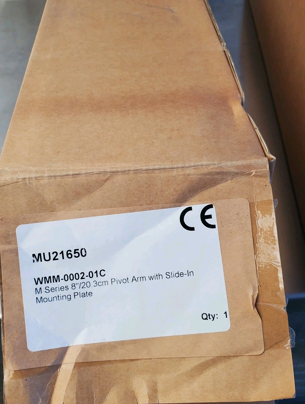 GCX Corporation WMM-0002-01C. 8 IN/20.3 CM M SERIES PIVOT ARM W/ SLIDE-IN MOUNTI