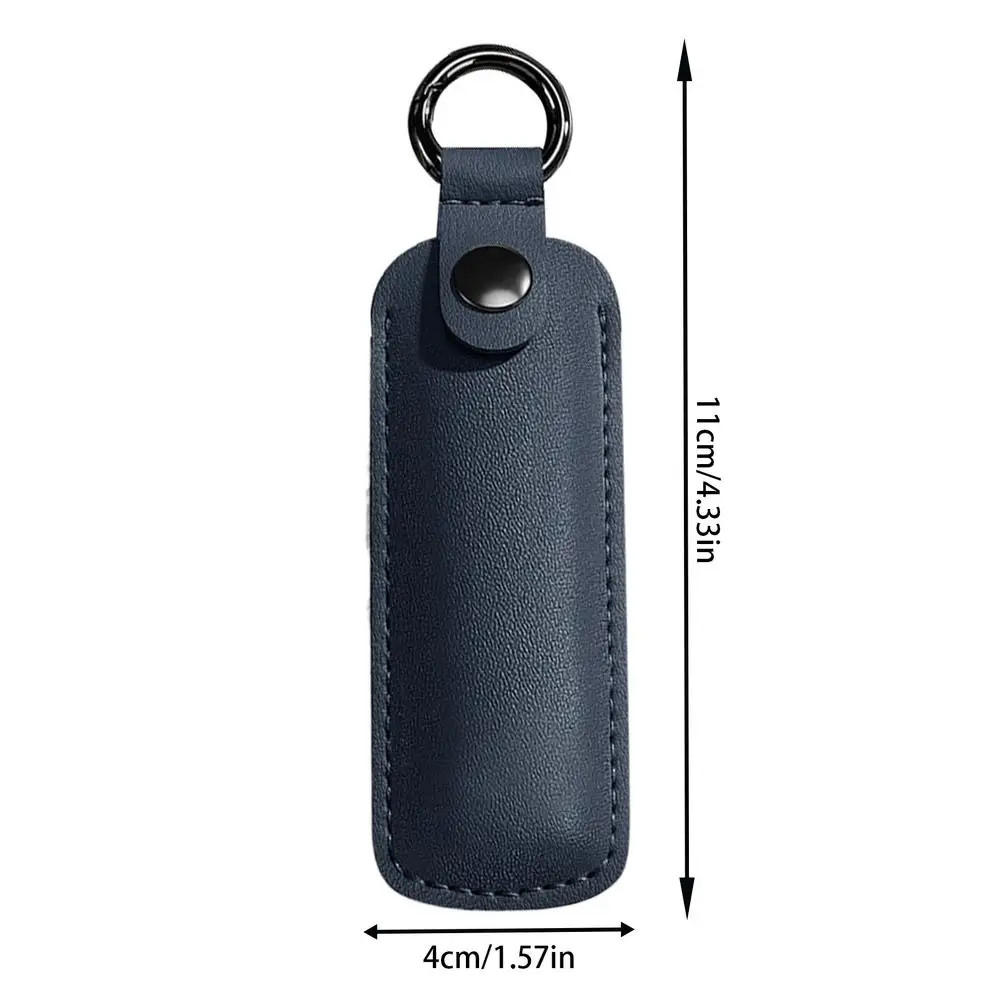 PU Leather U Disk Pouch Protective Cover anti Lost Flash Drive Case Key Ring Hol