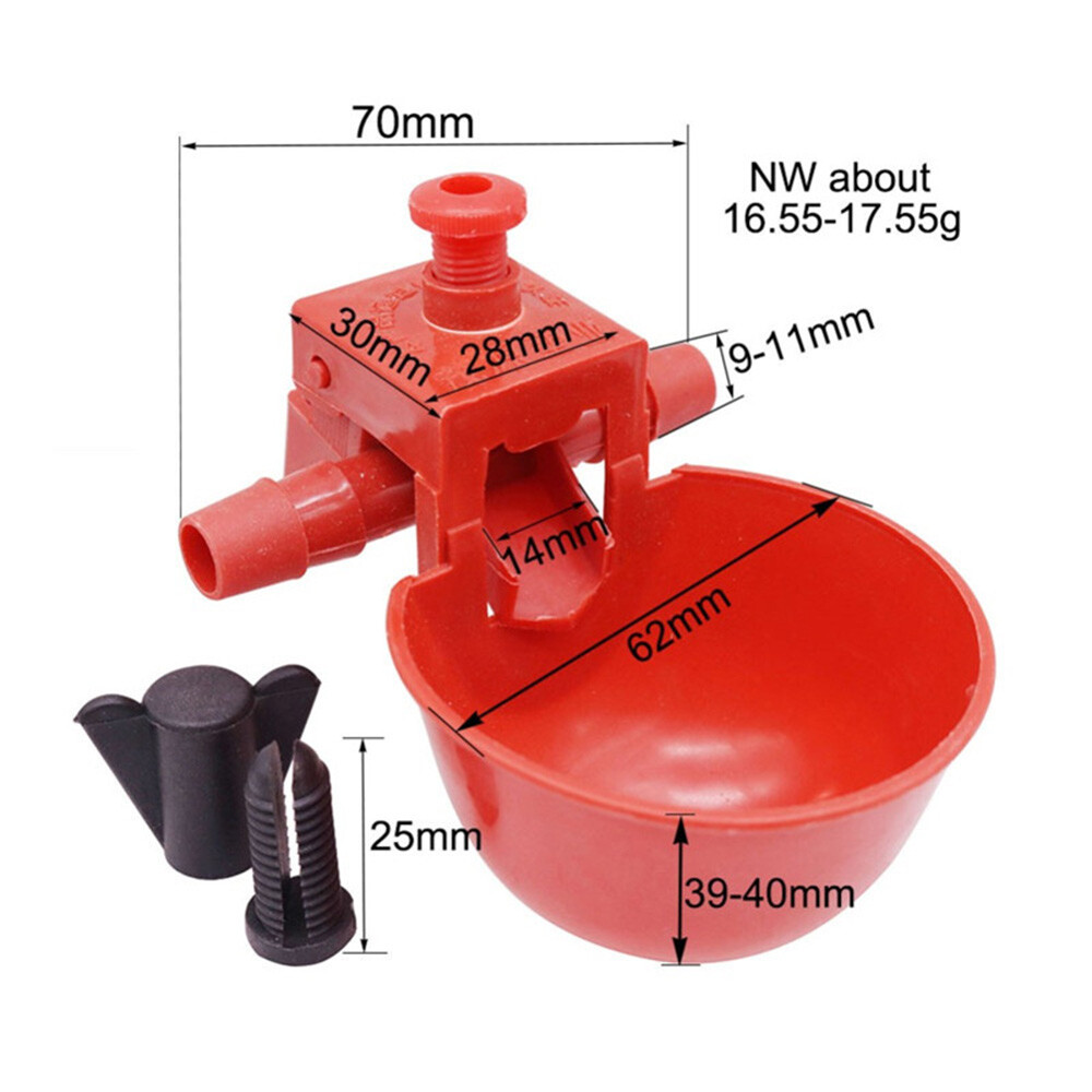 10/20PC Poultry Water Drinking Cups Chicken Hen Plastic Automatic Drinker Quail
