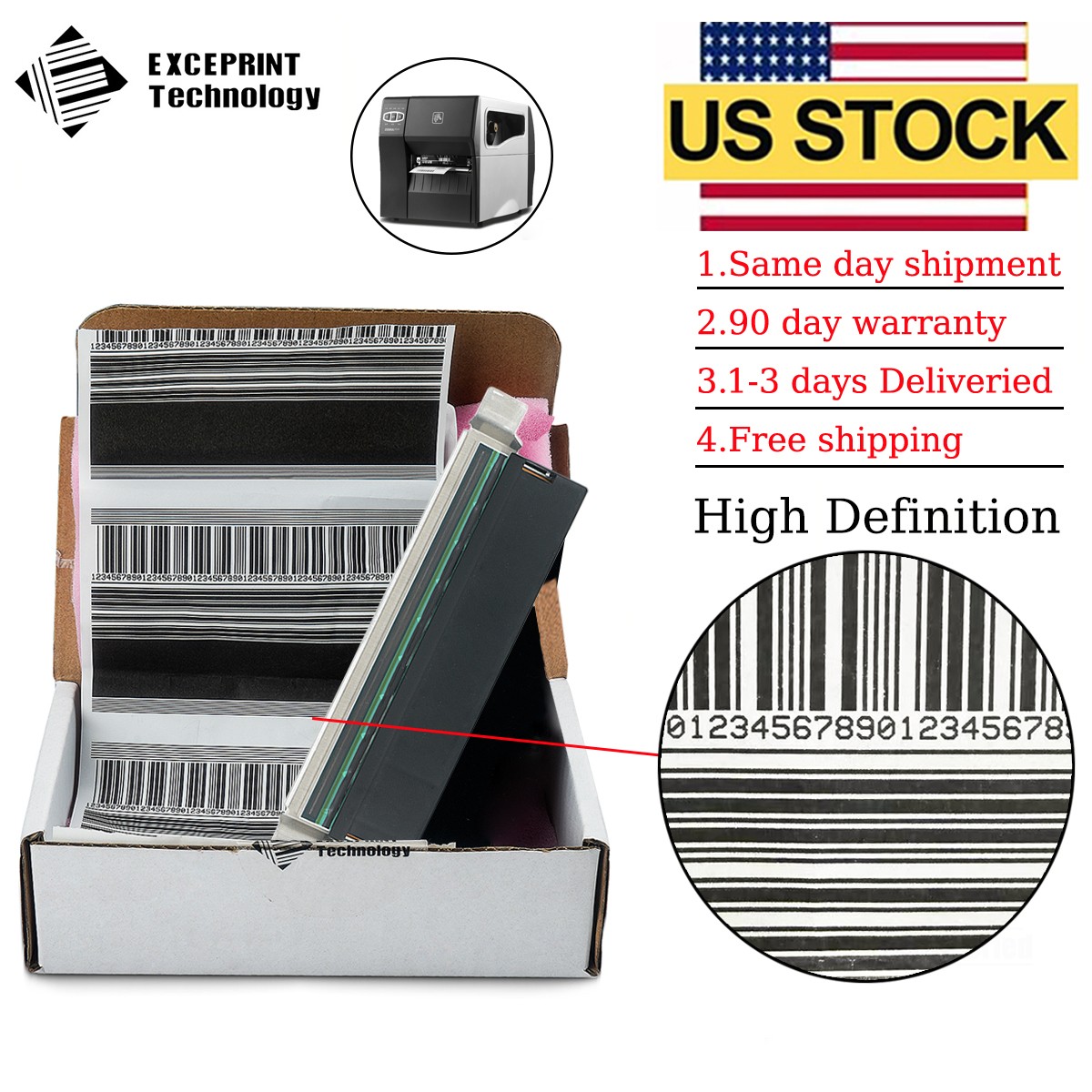 ✅ 300dpi Printhead for Zebra ZT210 ZT220 ZT230 Printer P1037974-011 USA STOCK ✅