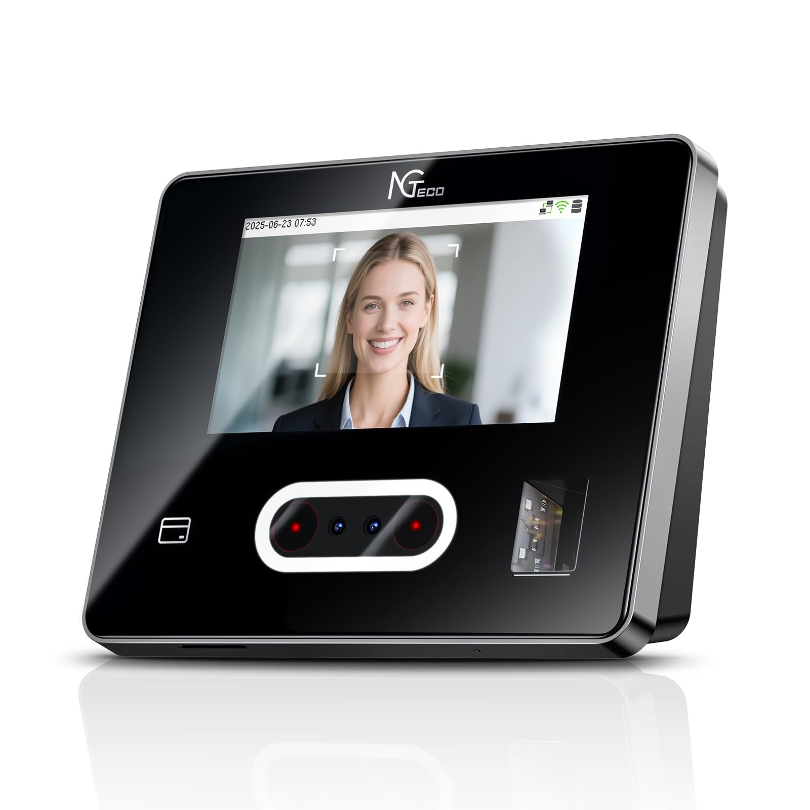 Time Clock Cloud-Based with Tuch Screen, 4-in-1 Remote Control Time Clocks fo...