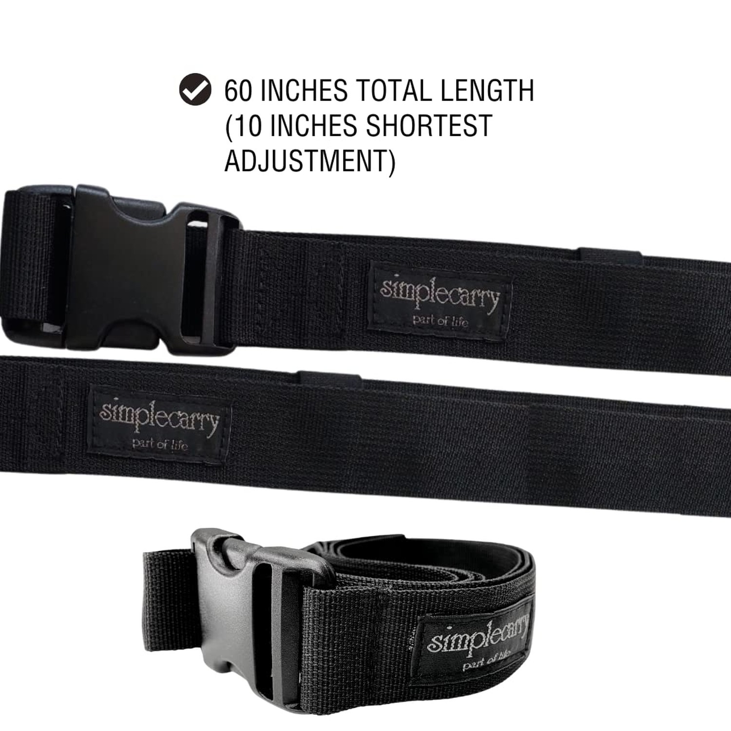 Multi Purpose Utility Strap with Duraflex Buckle 1” x 45” Quick Rele