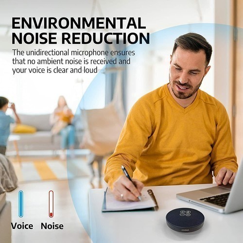 Wireless Mini Bluetooth Speaker w/Microphone Conference Speakerphone for Lapto