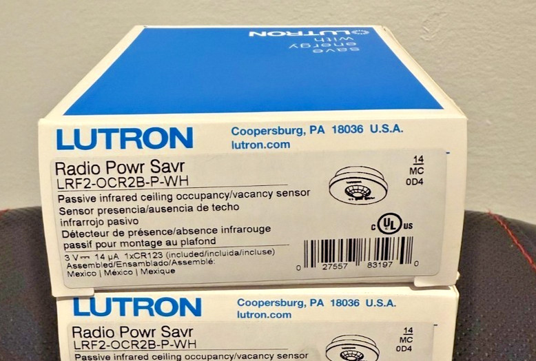 Lutron LRF2-OCR2B-P-WH Occupancy Sensor Radio Powr Savr NIB - Price Each