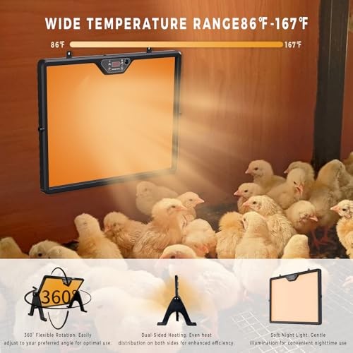 16" x 12" Chick Brooder Heating Plate with Anti Stand Cone, Brooder Heater for